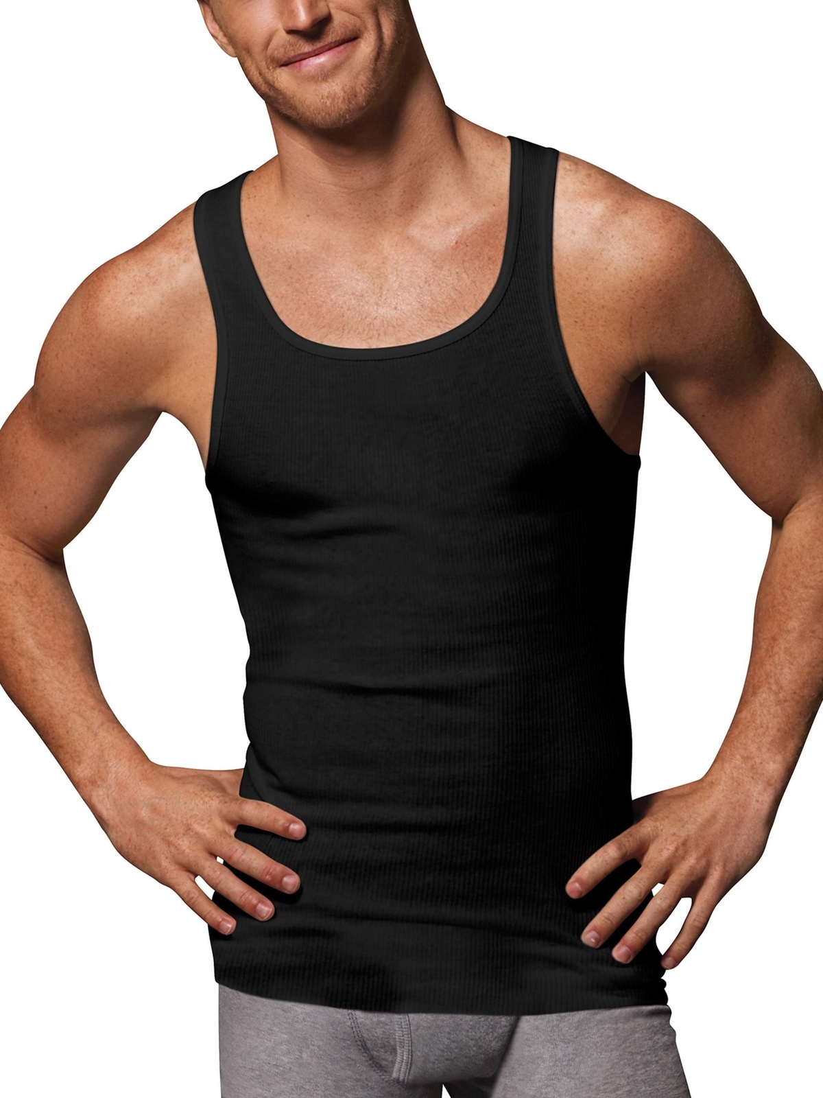 Hanes Men’s A-Shirts Tagless Tanks 6/8-PACK Sizes M-XL 100% Cotton COLORS VARY
