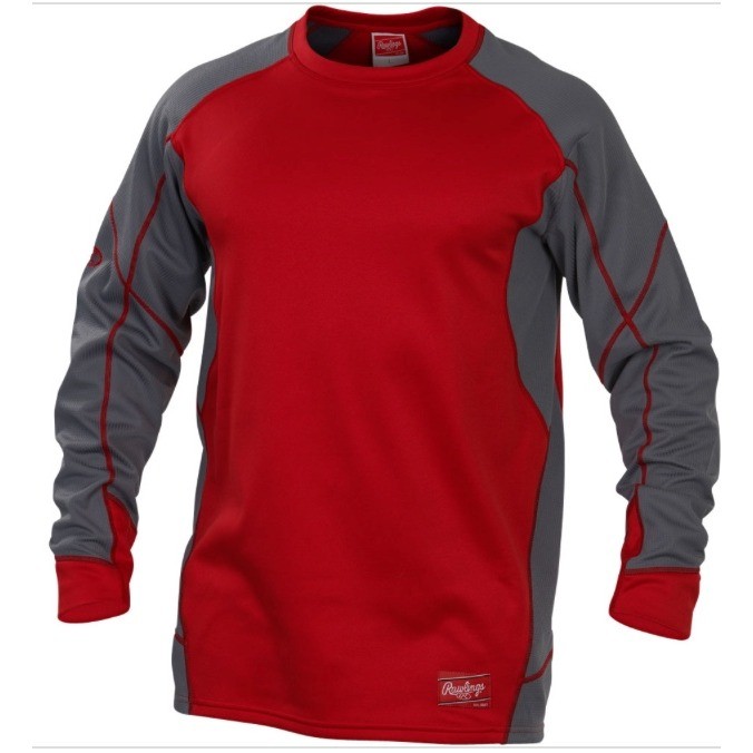 Rawlings Performance Fleece Pullover Mens Small Red NWT UDFP4-S-88 Baseball Top