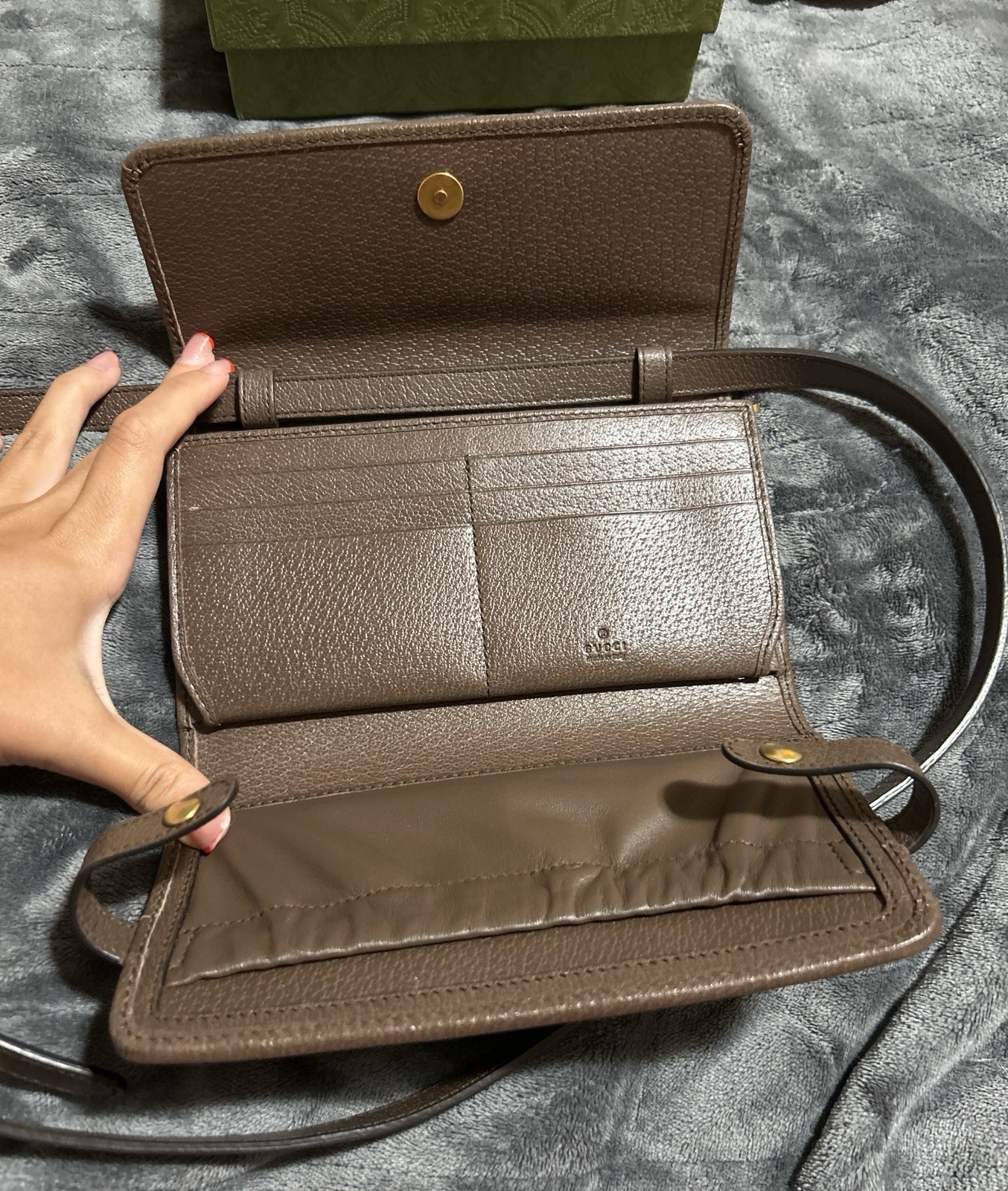 Authentic Gucci Ophidia Crossbody GG Wallet On Chain Shoulder Bag