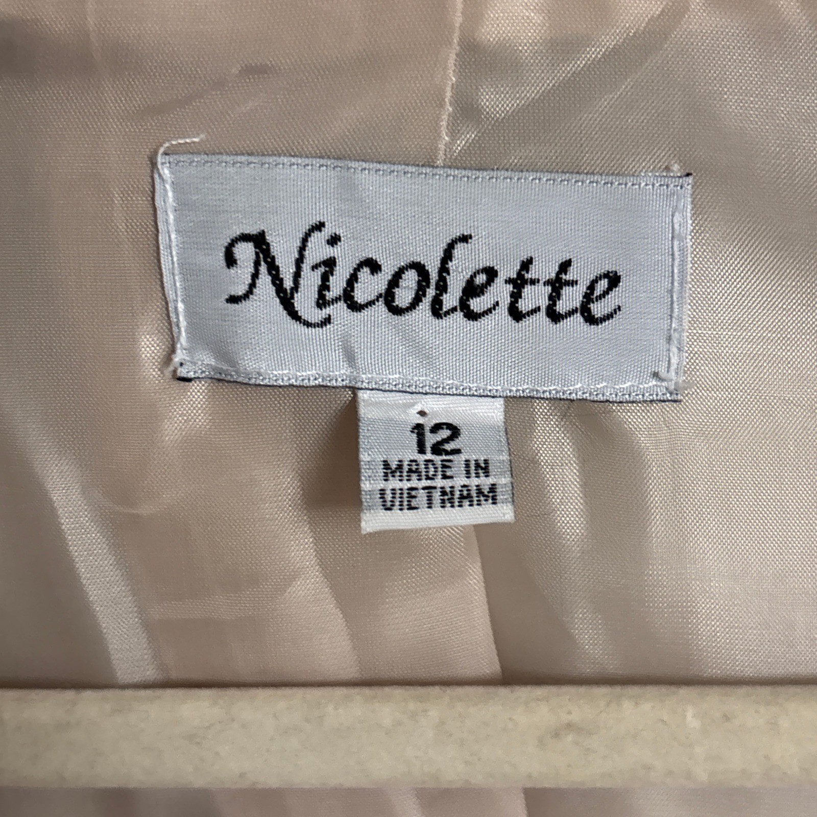 Nicolette Skirt Suit 12 Champagne Ruffle Cream Shimmer Formal Mother Wedding