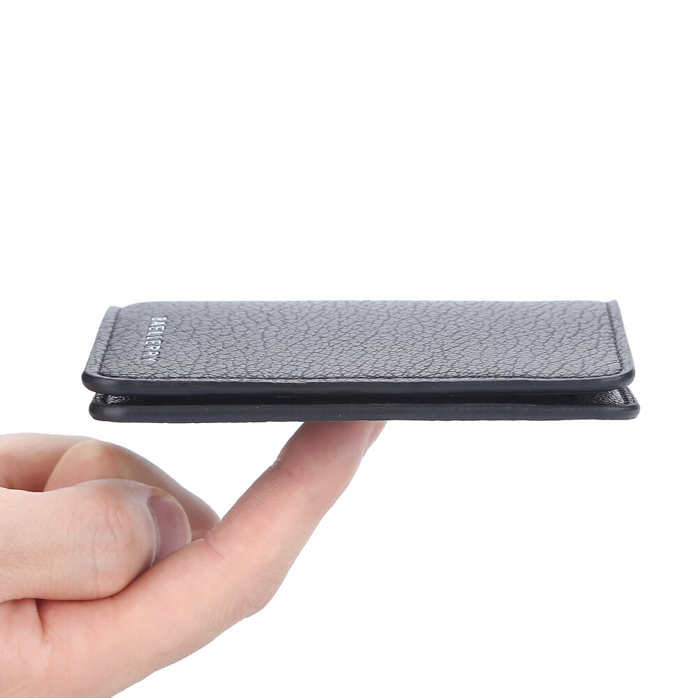 RFID Mens Slim Front Pocket Wallet PU Leather Bifold ID/Credit Card Holder