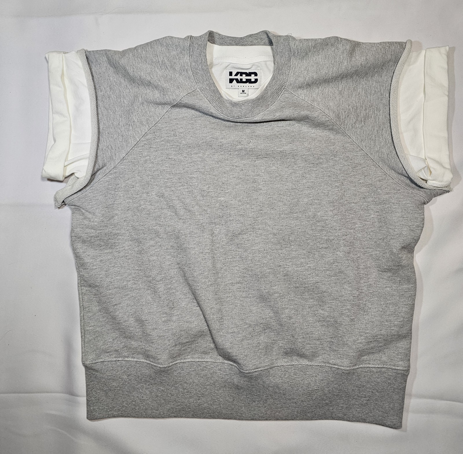 KBB by Karlana Men’s Sleeveless Pullover Sweatshirt Cotton Jersey Gray Size M