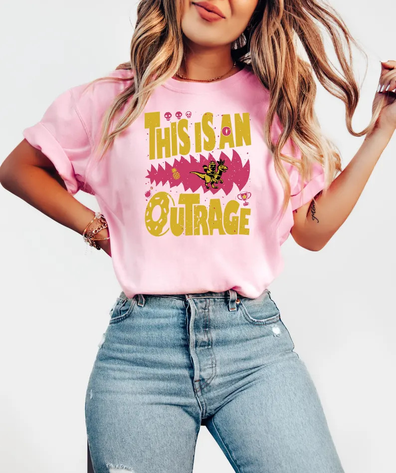 Comfort Tee This Is An Outrage Shirt Funny Quote Protest