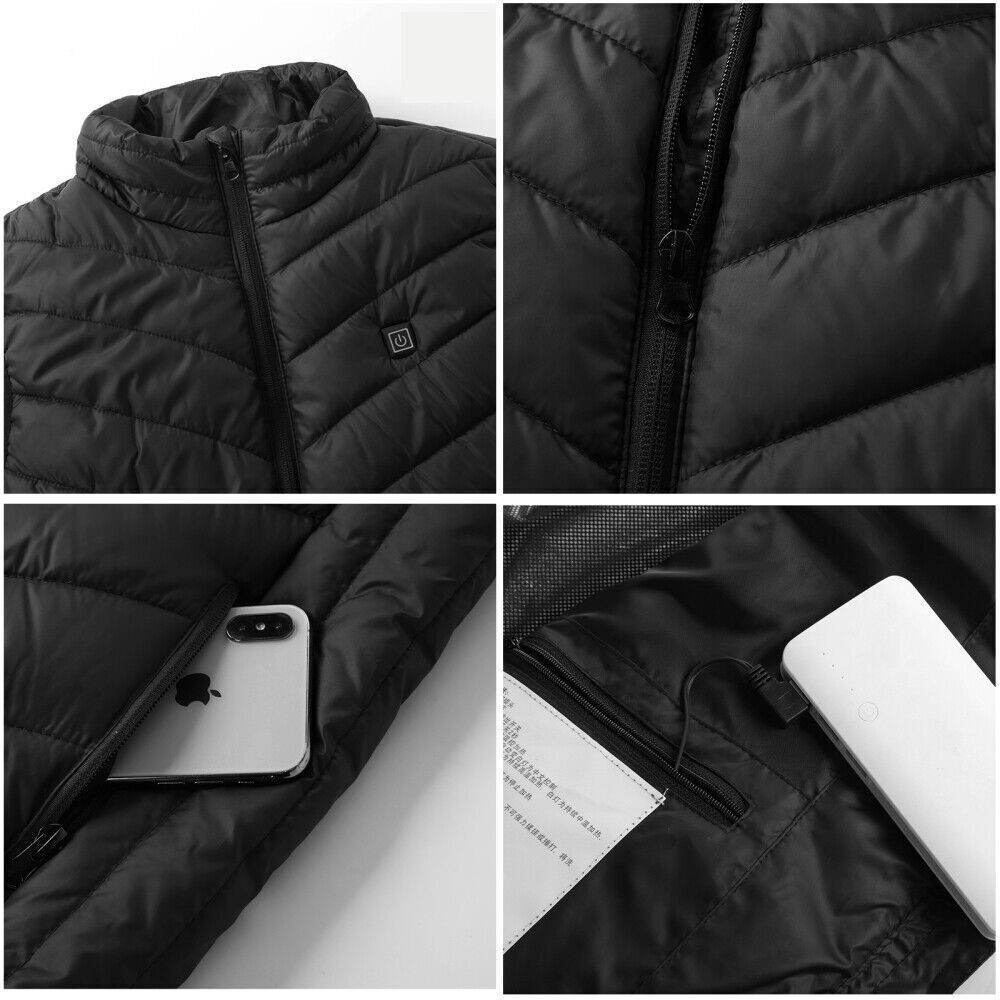 USB Motorcycle Heating Jacket Thermal Men Women’s Warm Vest Winter Self heated