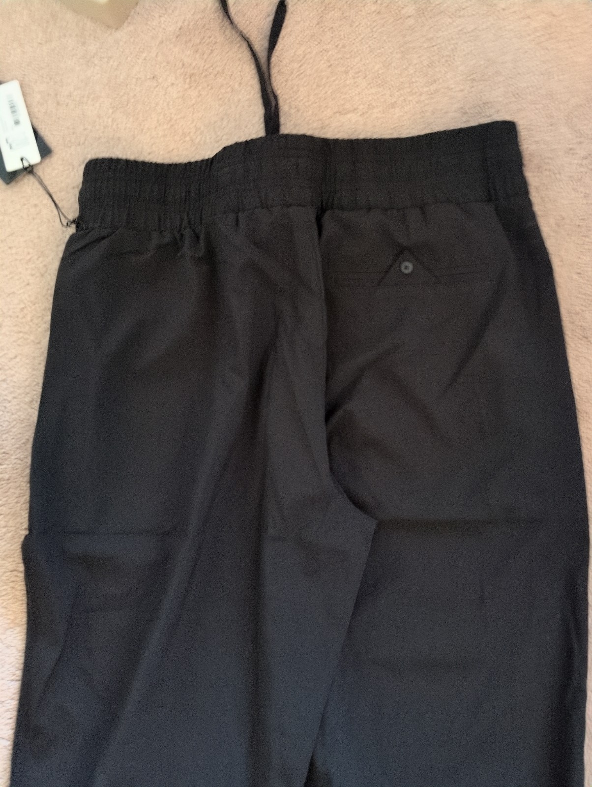 Kyodan Black Capri Pants G/L Polyester/Spandex Drawstring Stretch NWT Free Ship