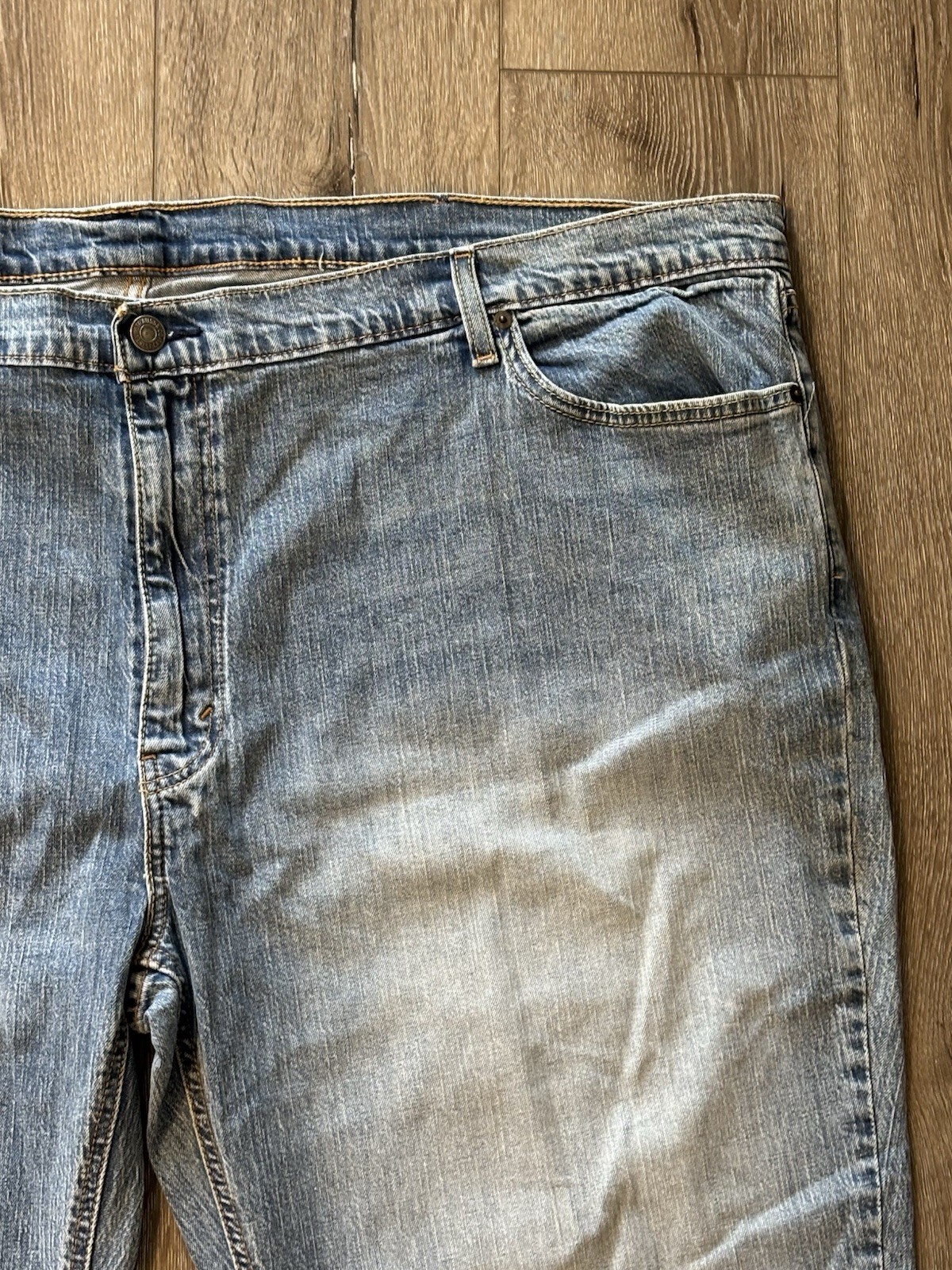 Levis 541 Athletic Taper Mens Jeans 54×32 Light Wash Blue Stretch Flex NEW READ