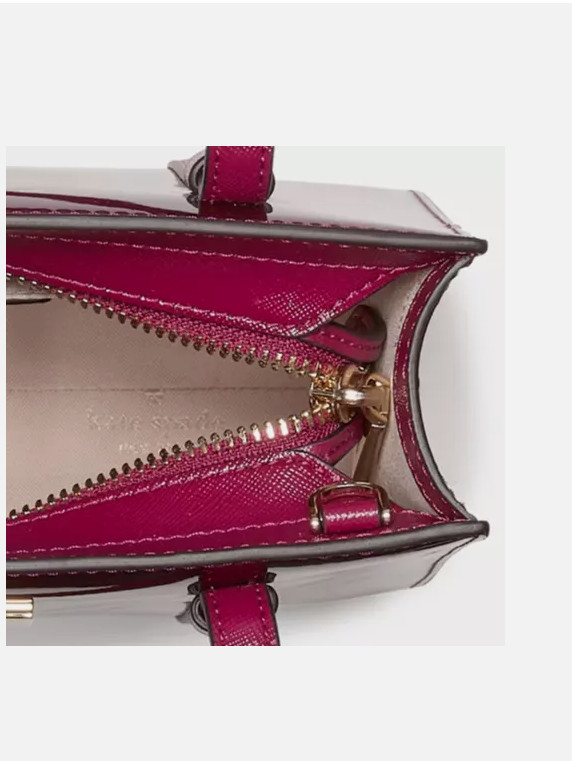 Kate Spade Kenzie Small Tote Bag KI956 Burgundy Purse Dark Raspberry Crossbody