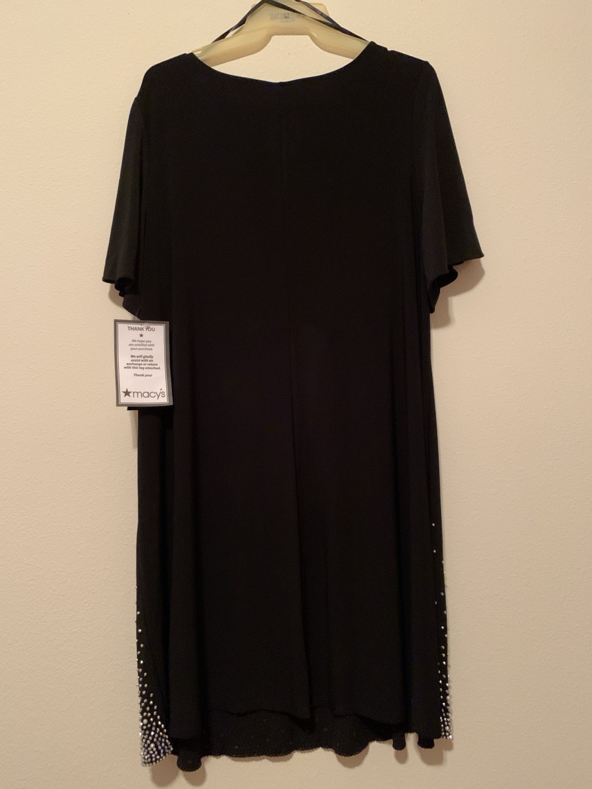 V-Neck Midi Black Dress 2X (Macy’s.com)