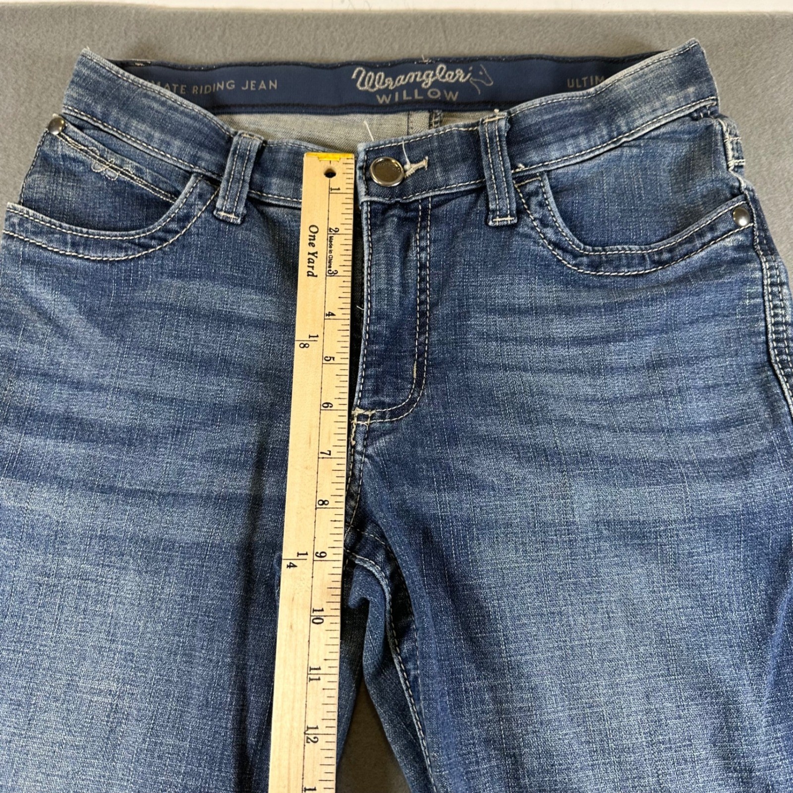 Wrangler Willow Ultimate Riding Jeans Womens 30×35 Dark Wash Bootcut Denim