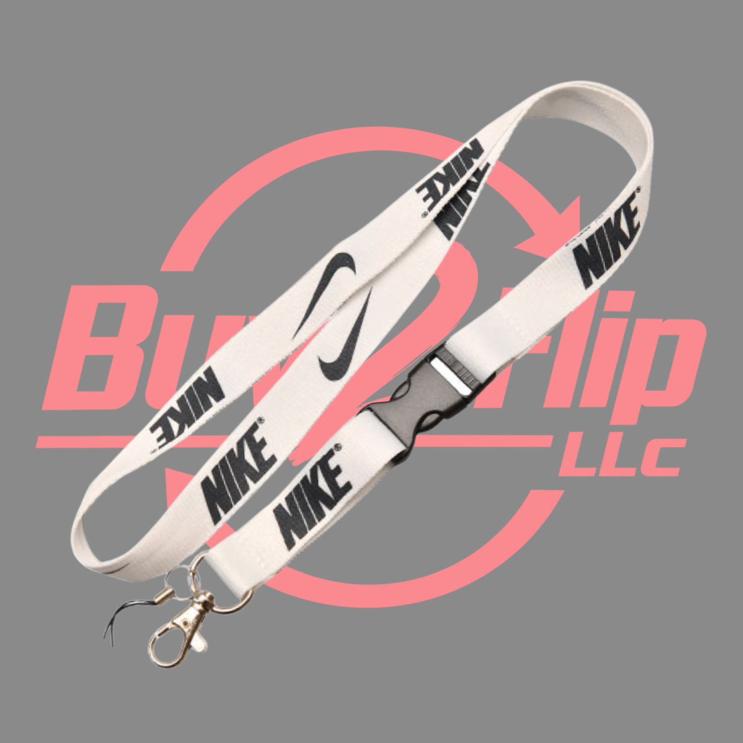 NEW! Nike Lanyard Keychain, ID Badge, Detachable Key Holder / ALL COLORS AVAIL.