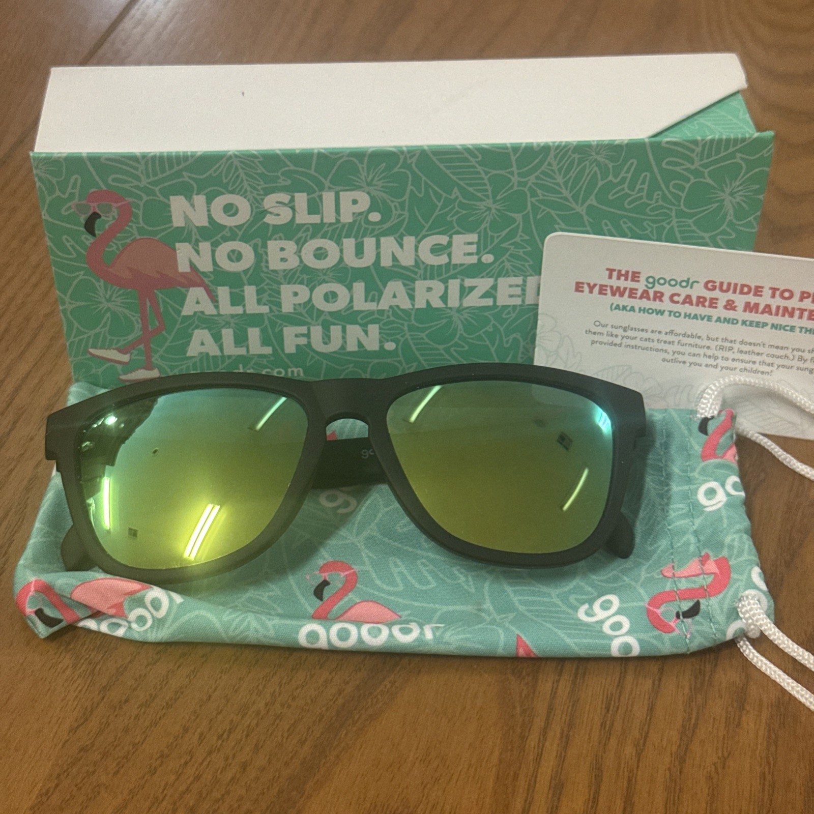 Goodr Vincent’s Absinthe Night Terrors Black Polarized Sunglasses NEW With Bag
