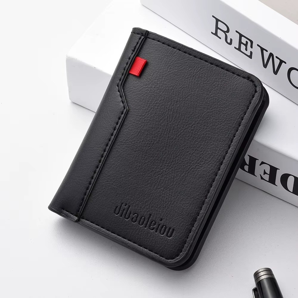 New Ultra-thin Mini Soft PU Leather Credit Card Wallet Holder Short Vertical