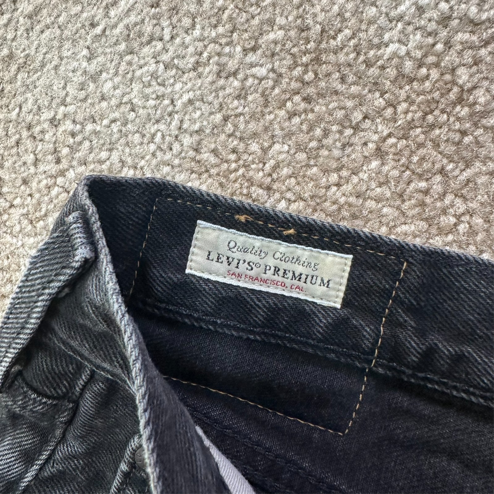 Levi’s premium 568 Loose Straight Jean’s Men’s 36×32 Pants Black Denim Baggy