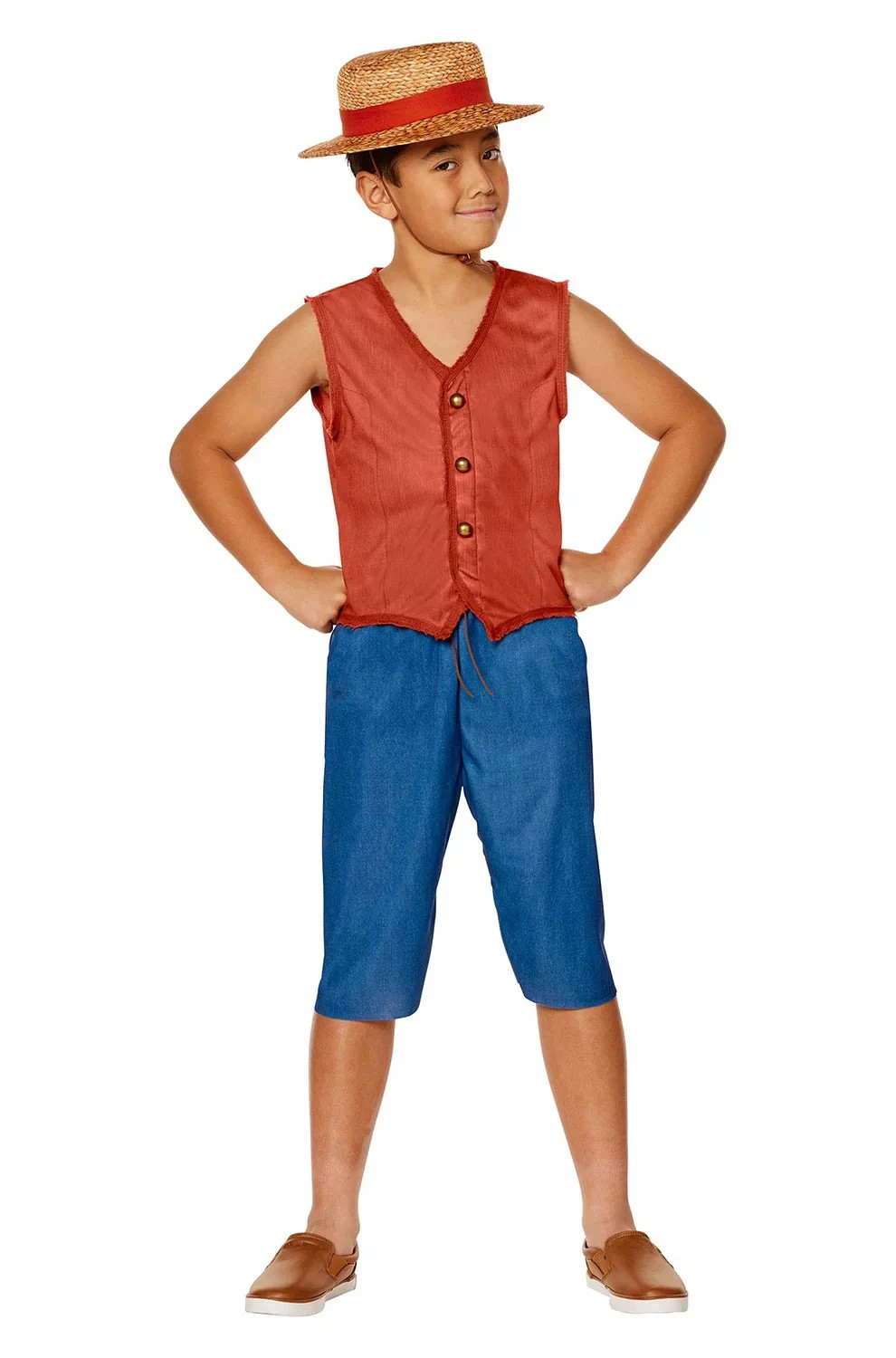 Brand New Monkey D. Luffy Child Costume Youth Medium