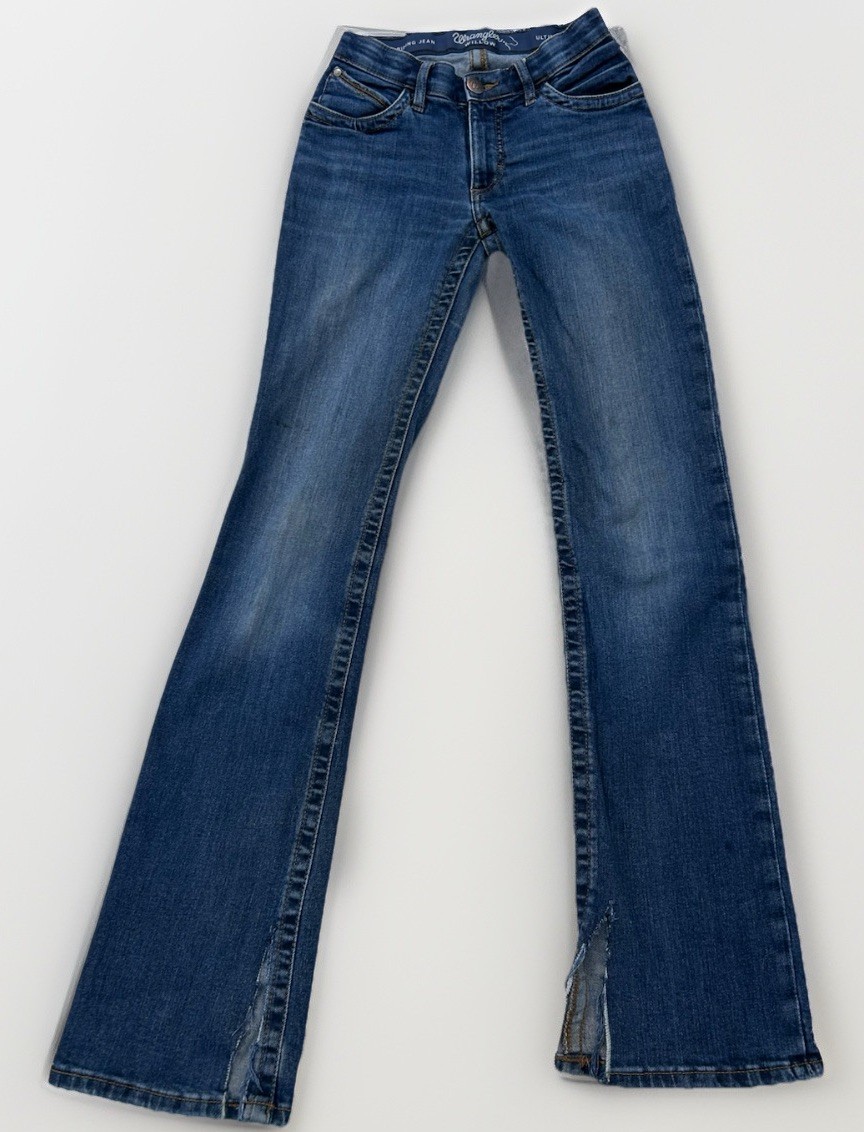 Wrangler Willow Ultimate Riding Jeans Womens 1×34 Bootcut Stretch Denim