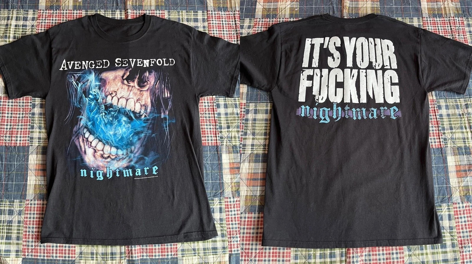 Avenged Sevenfold Concert T-Shirt Size S-5XL Nightmare Tour 2010