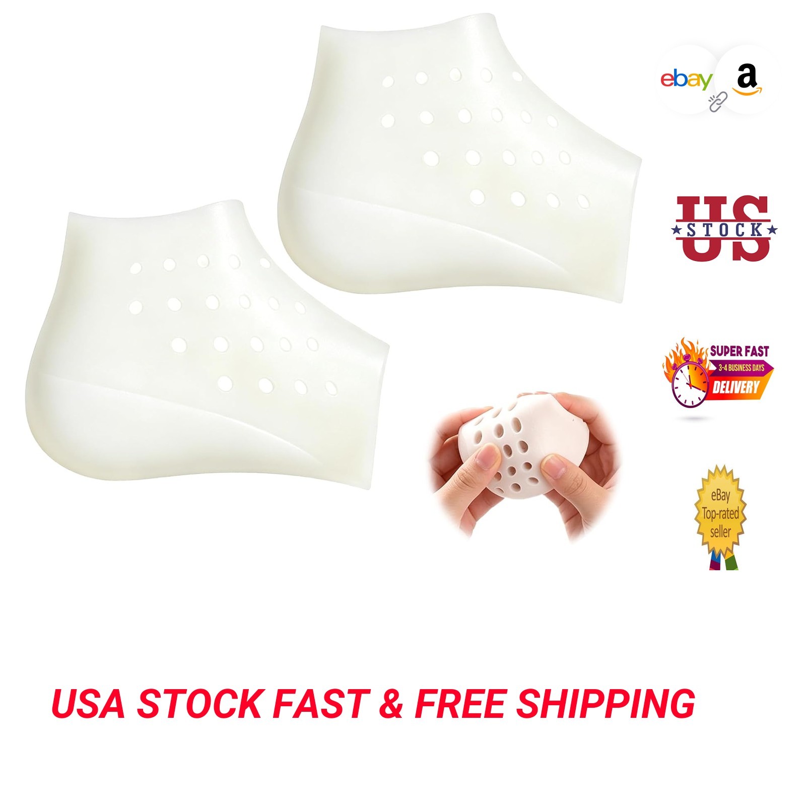 Height Increase Insoles Soft Gel Heel Lift Inserts 1 Inch for Men Women Discreet