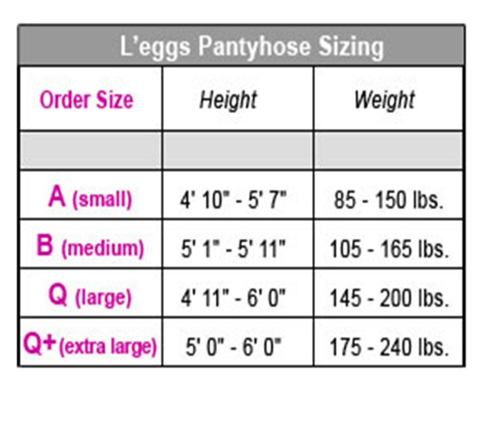 L’eggs Sheer Energy Control Top Jet Black Sheer Tights ~ Q Jet Black 95699
