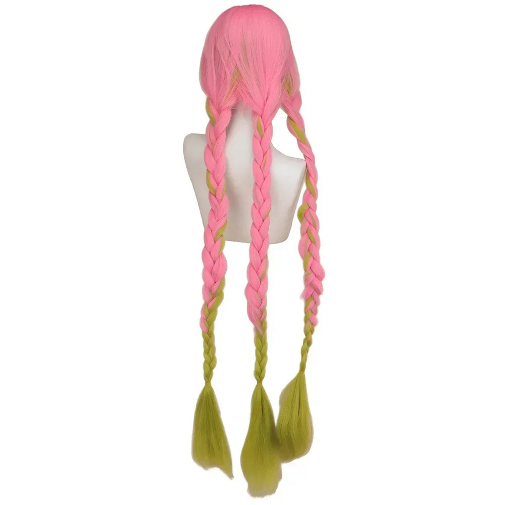 Clothes Halloween Anime Kanroji Mitsuri Cosplay Costume Kimono Haori Dress Wig