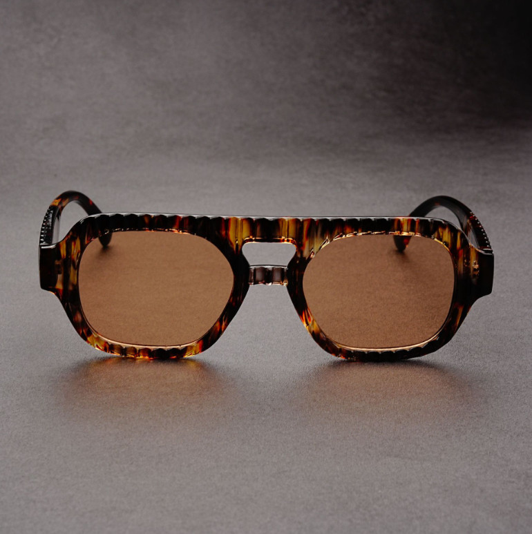 Classic Square Double Bridge Sunglasses Men Women Retro Outdoor Shade Glasses