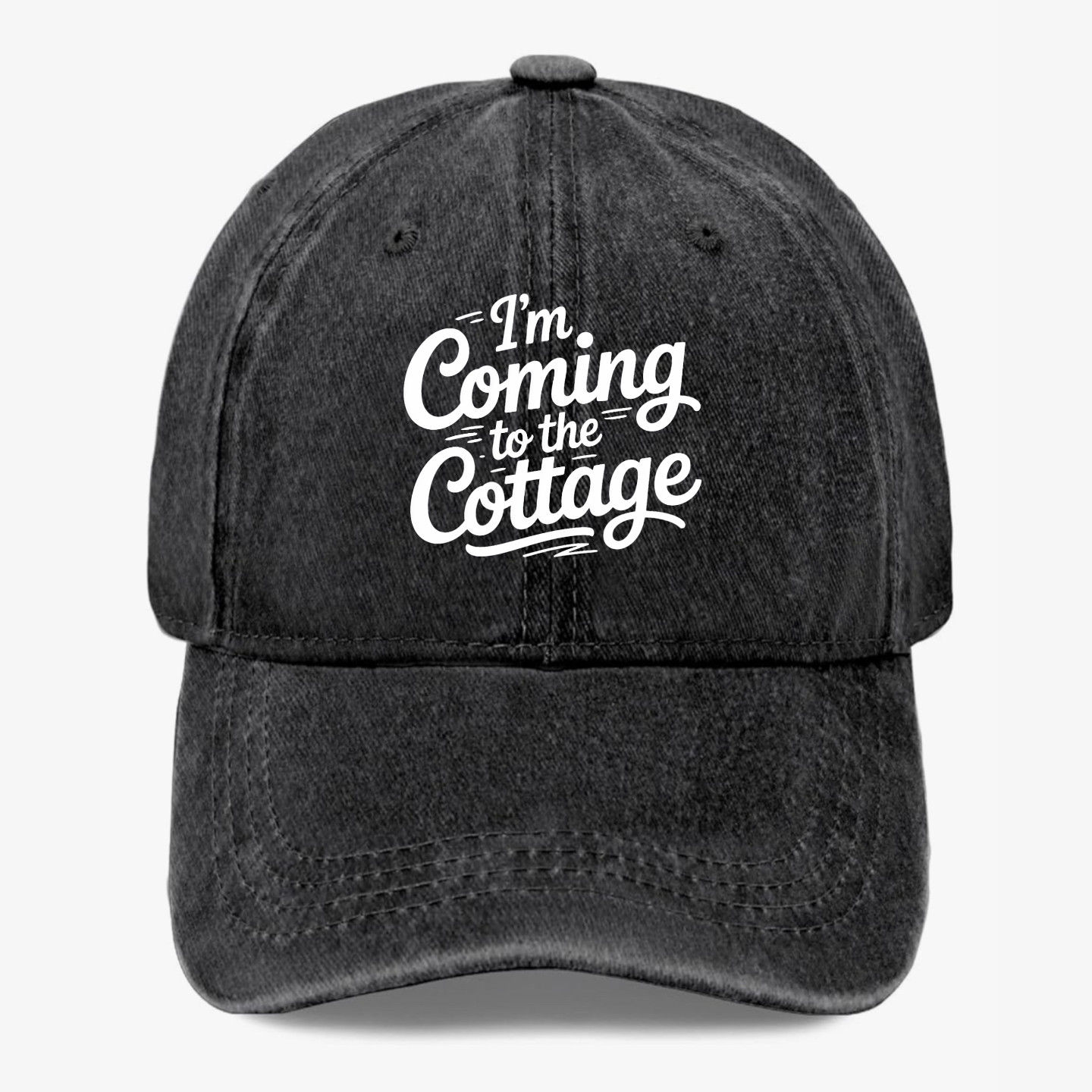 I’m Coming to the Cottage Hat Funny Lake House Vacation Baseball Cap Gift