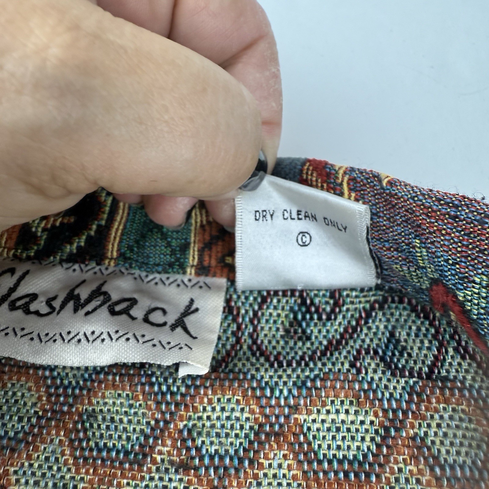 Vintage Flashback Petite Medium Tapestry Textured Jacket Blazer