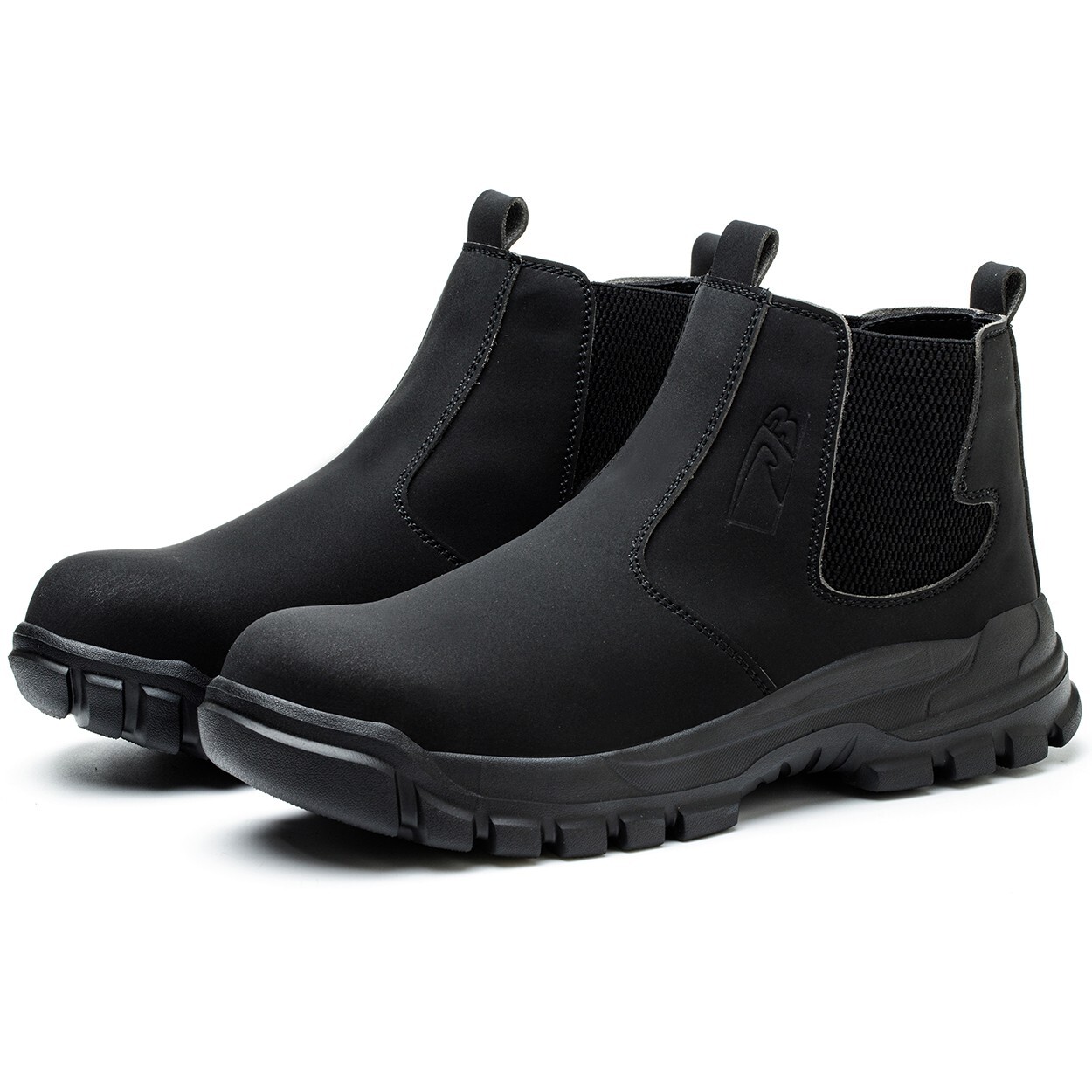 Leather Safety Shoes Slip On Work Boots Steel Toe Shoes Water Resistant Comfort