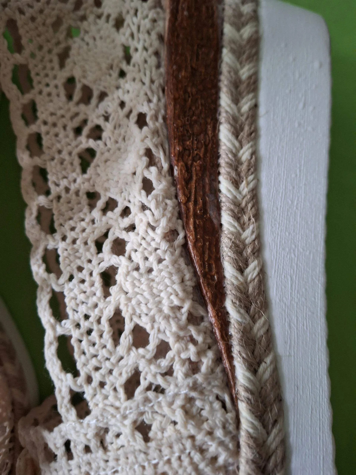 RESERVED Boho Crochet Lace Espadrilles Beige Wedge Platform Loafers Size 39 NEW