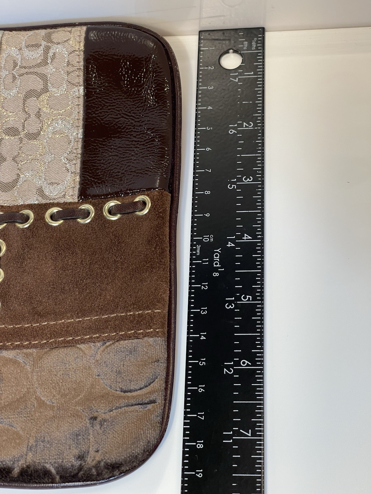 Coach Patchwork Cross body Animal Print Leather Suede Velour Coach Logo Y2K Bag