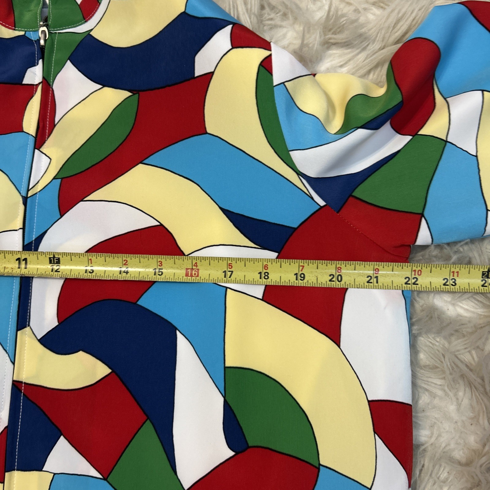 Colorful 90’s Bold Zip Up Lightweight Jacket Bomber Hip Hop Medium