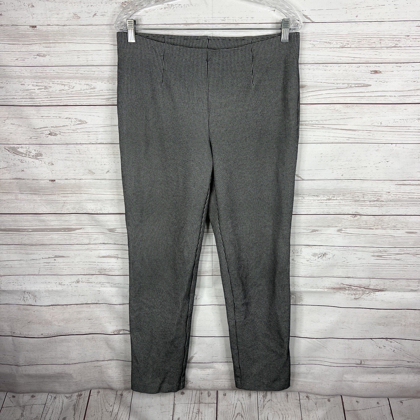 J. Jill Womens Ponte Slim Leg Pants Size Small Black White Pull-On