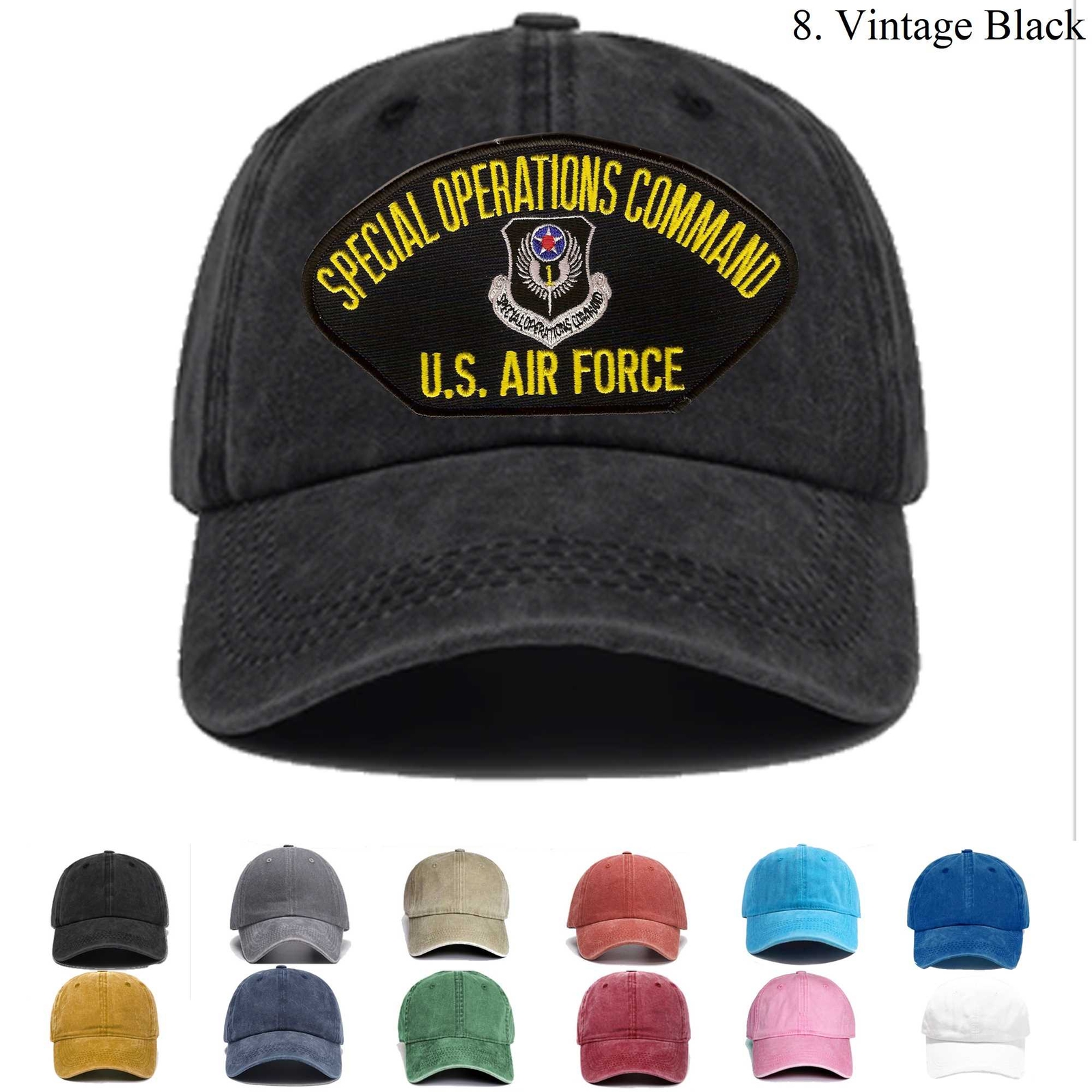Embroidered Hat Air Force Special Operations Command, Veteran Cap, Trucker Hat