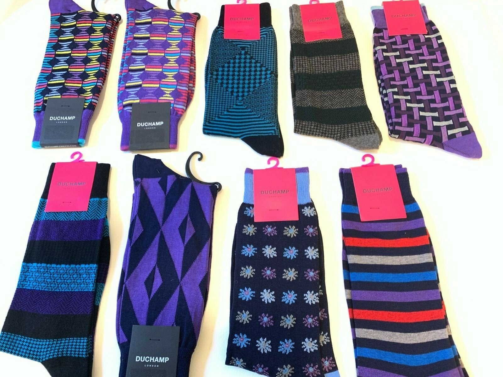 Duchamp London Mens Dress Socks Crew Cotton Blend