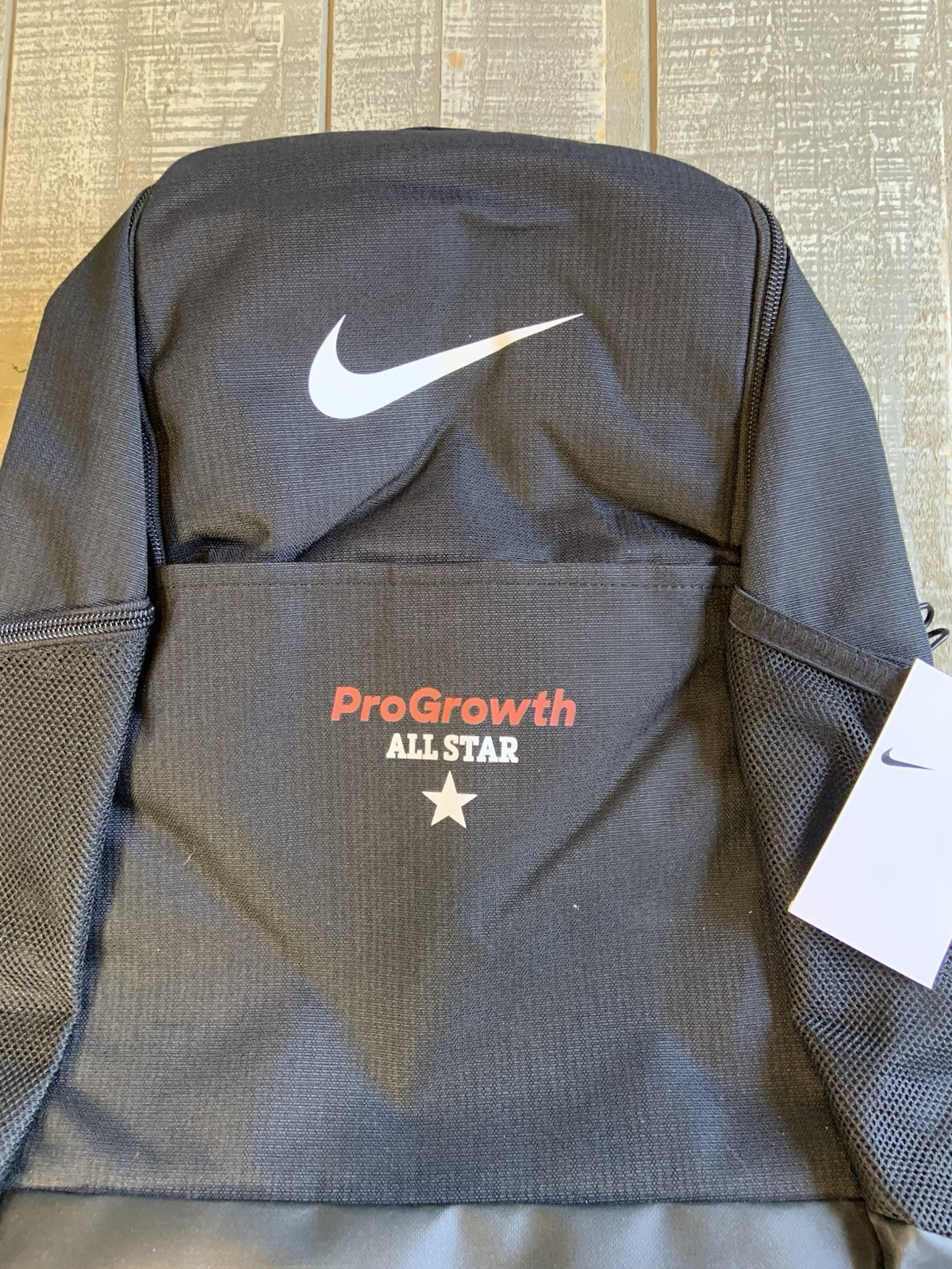 Nike Brasilia 9.5 Backpack 24L School Work Gym Black Bag White Logo Swoosh NWT