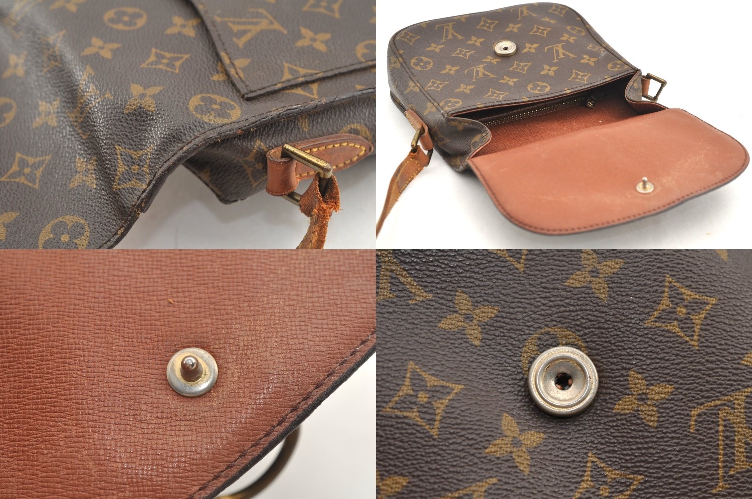 Authentic Louis Vuitton Monogram Saint Cloud MM M51243 Shoulder Cross Bag AC214