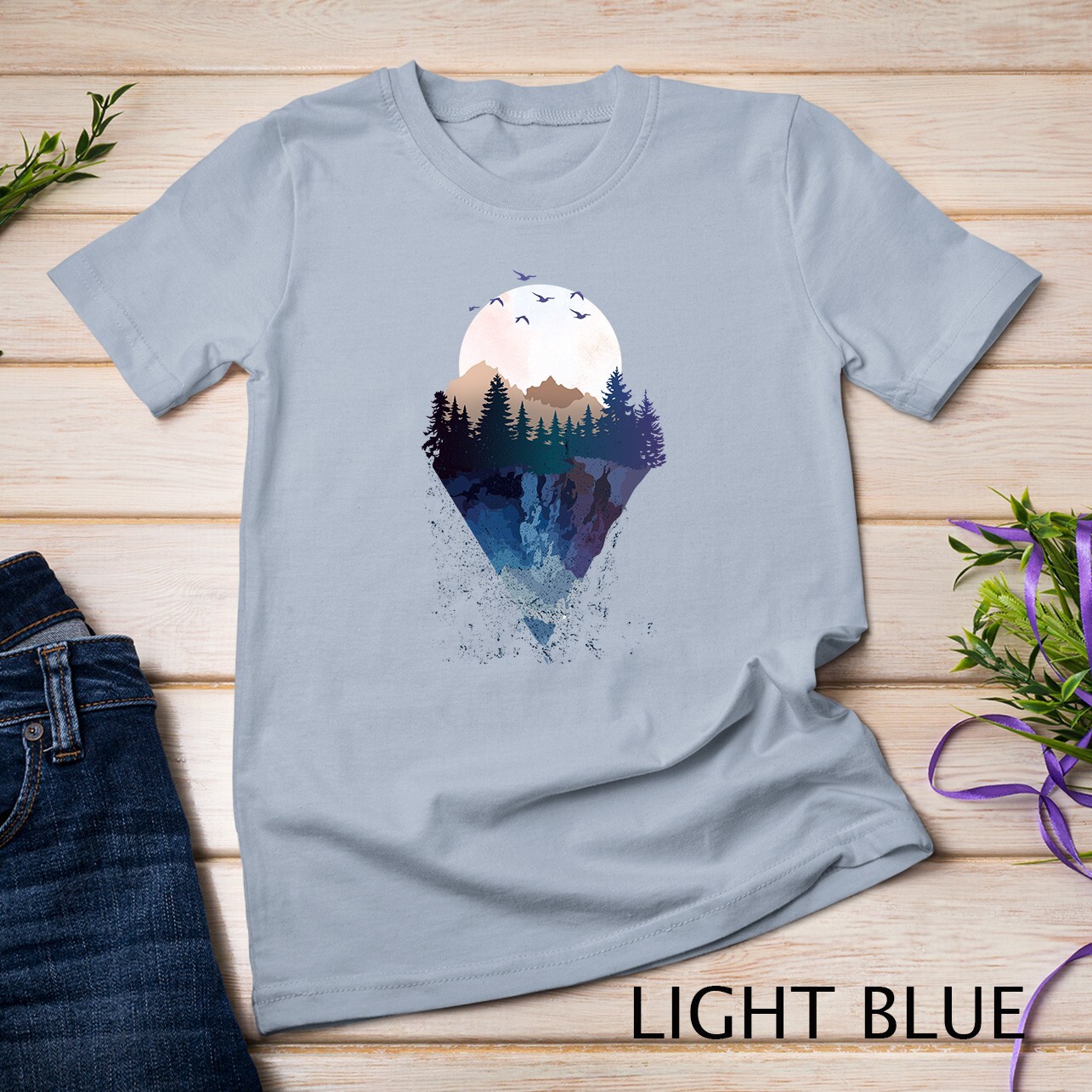 Funny Geometric Mountain Abstract Geometry Outdoor Gifts T-Shirt Unisex T-shirt