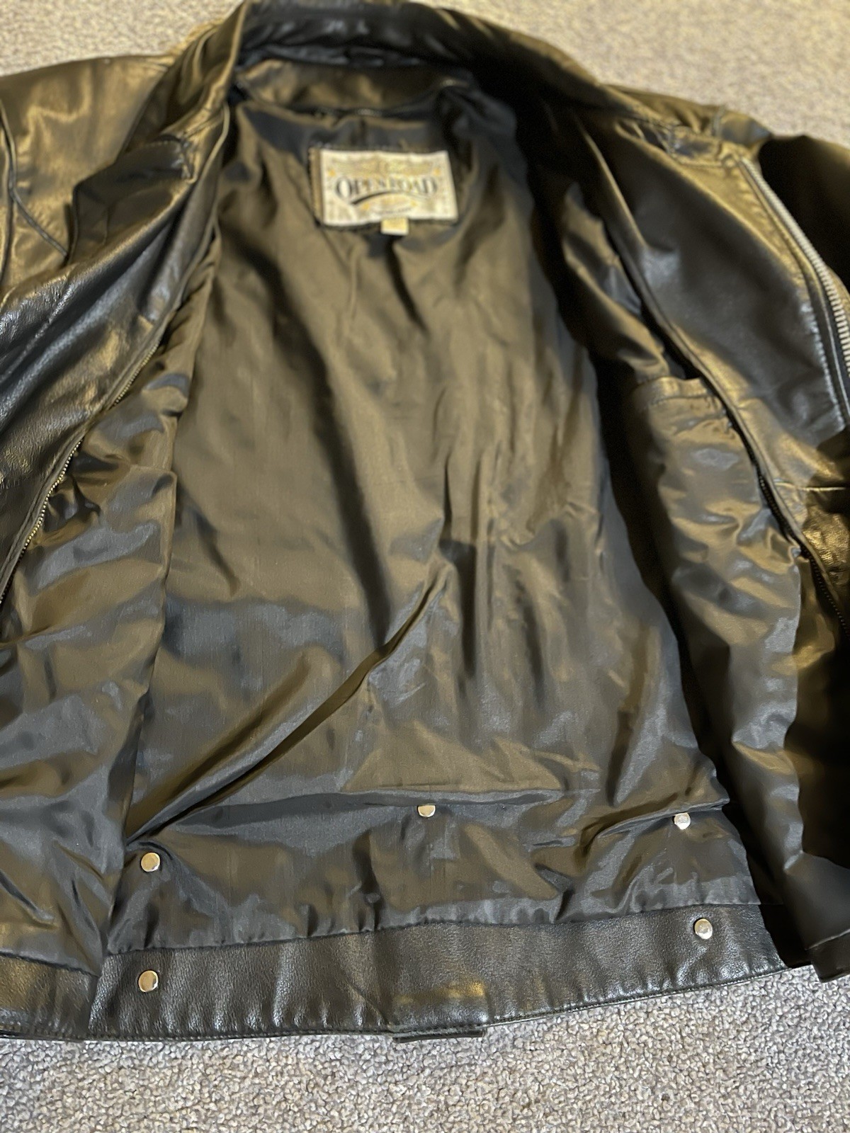 Vintage Wilsons Leather Open Road Black Leather Jacket Men XL Insulated Moto Bik
