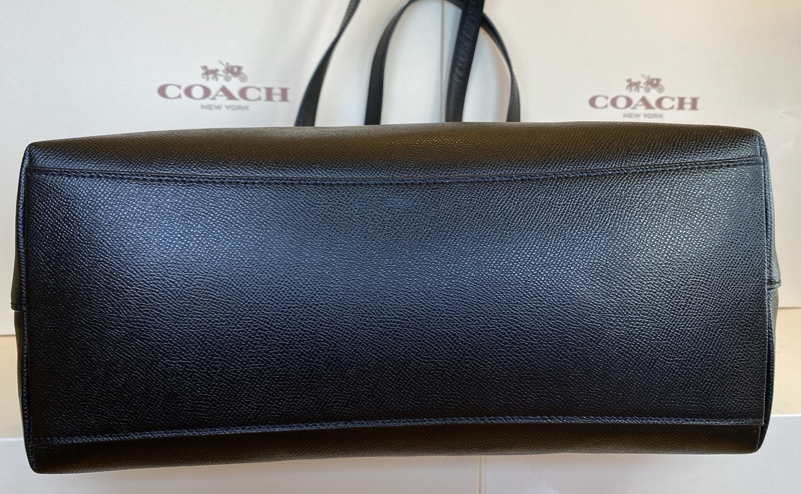 Coach F79608 Gallery Tote In Black Crossgrain Leather