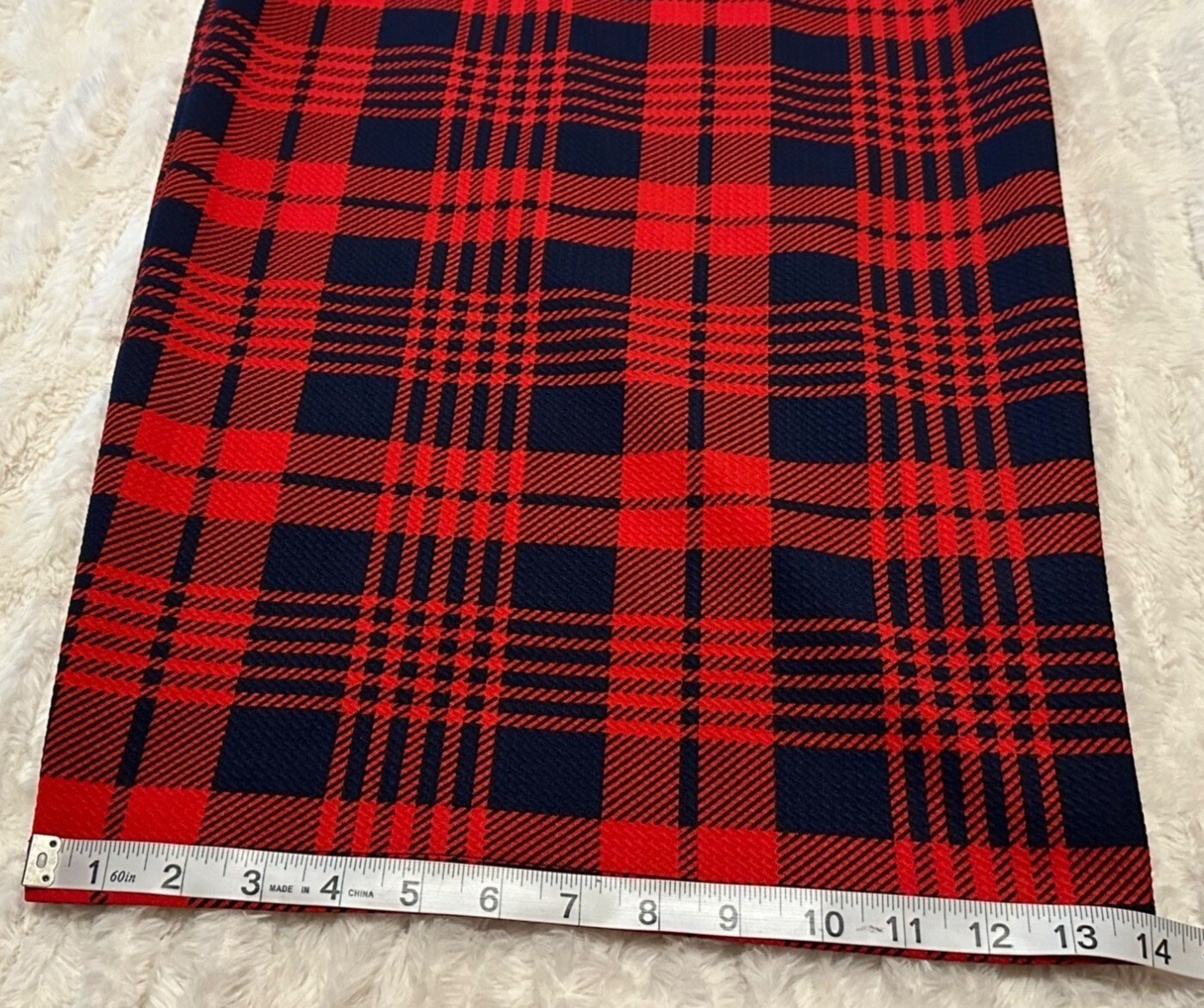 SHEIN Mock Neck Red Plaid Dress Polyester Spandex Blend Women’s Size XS/2