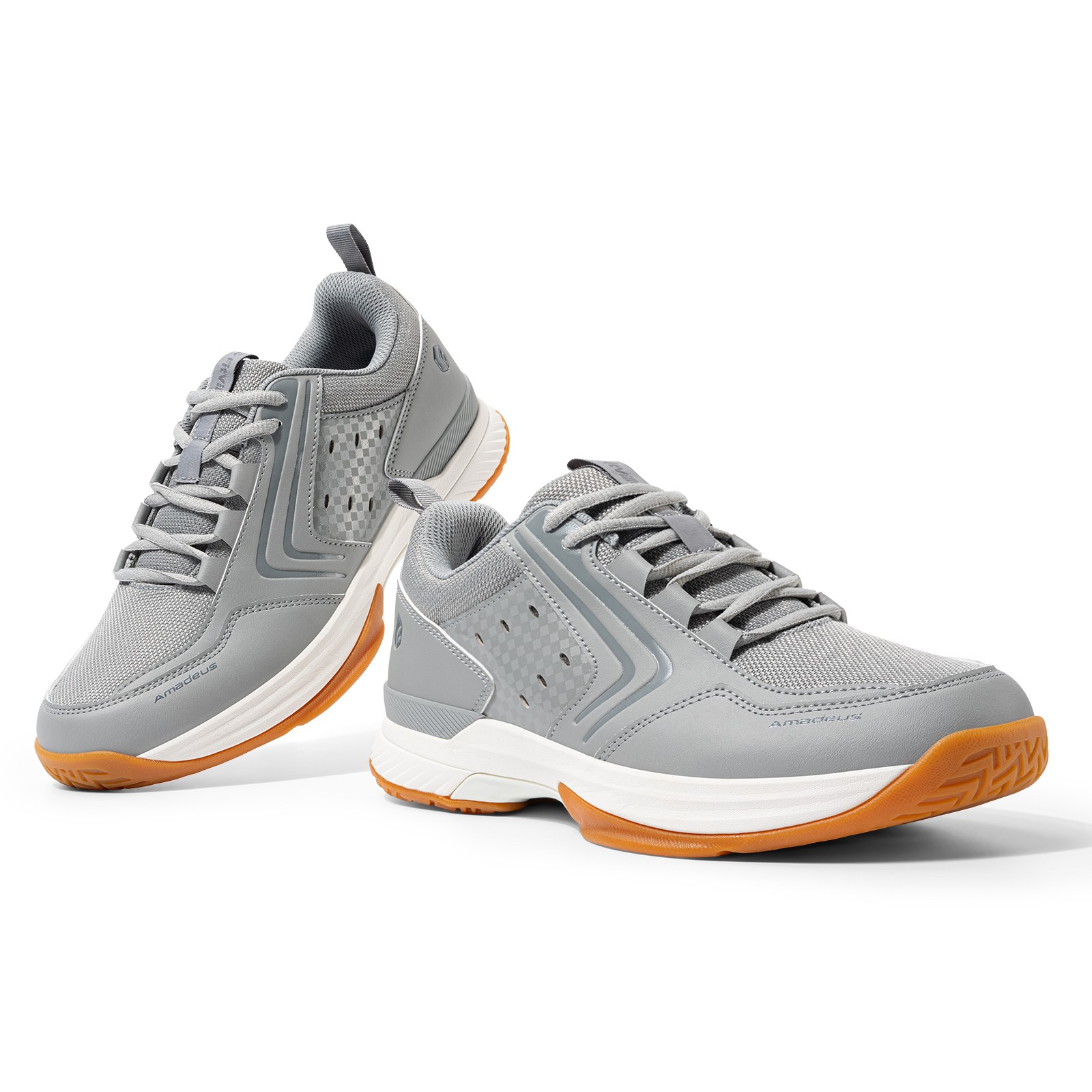 FitVille Men Tennis Shoes Wide Width Pickleball Court Racquetball Squash Sneaker