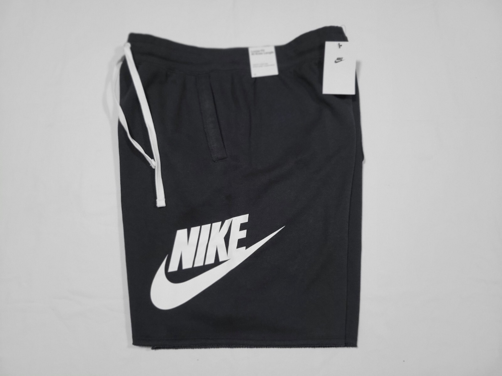 Nike Mens Sportswear Alumini Shorts Soft French Terry DX0502-010 Black-white