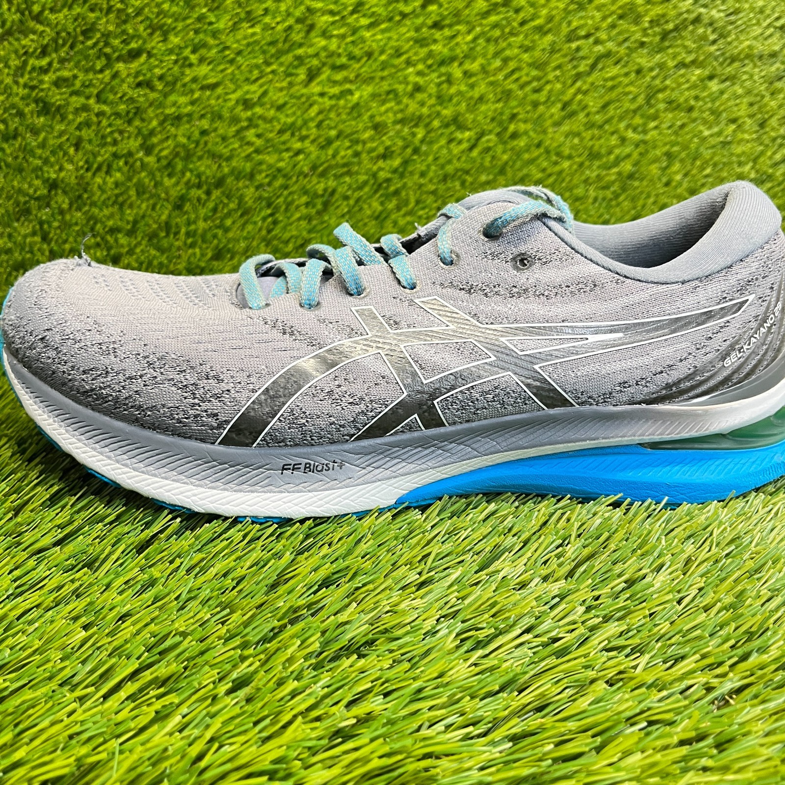Asics Gel-Kayano 29 Mens Size 10.5 Gray Blue Athletic Running Shoes Sneakers