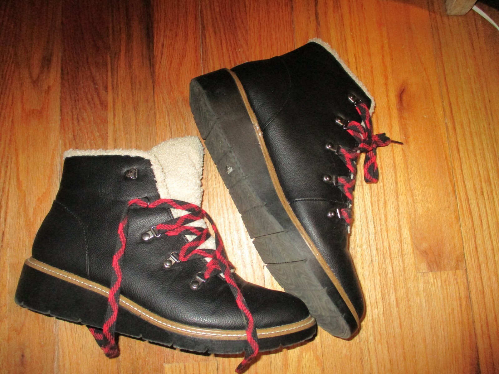 Dr. Scholl’s So Cozy Vegan Ankle Boots- Black Man Made Material Women’s 11M EUC