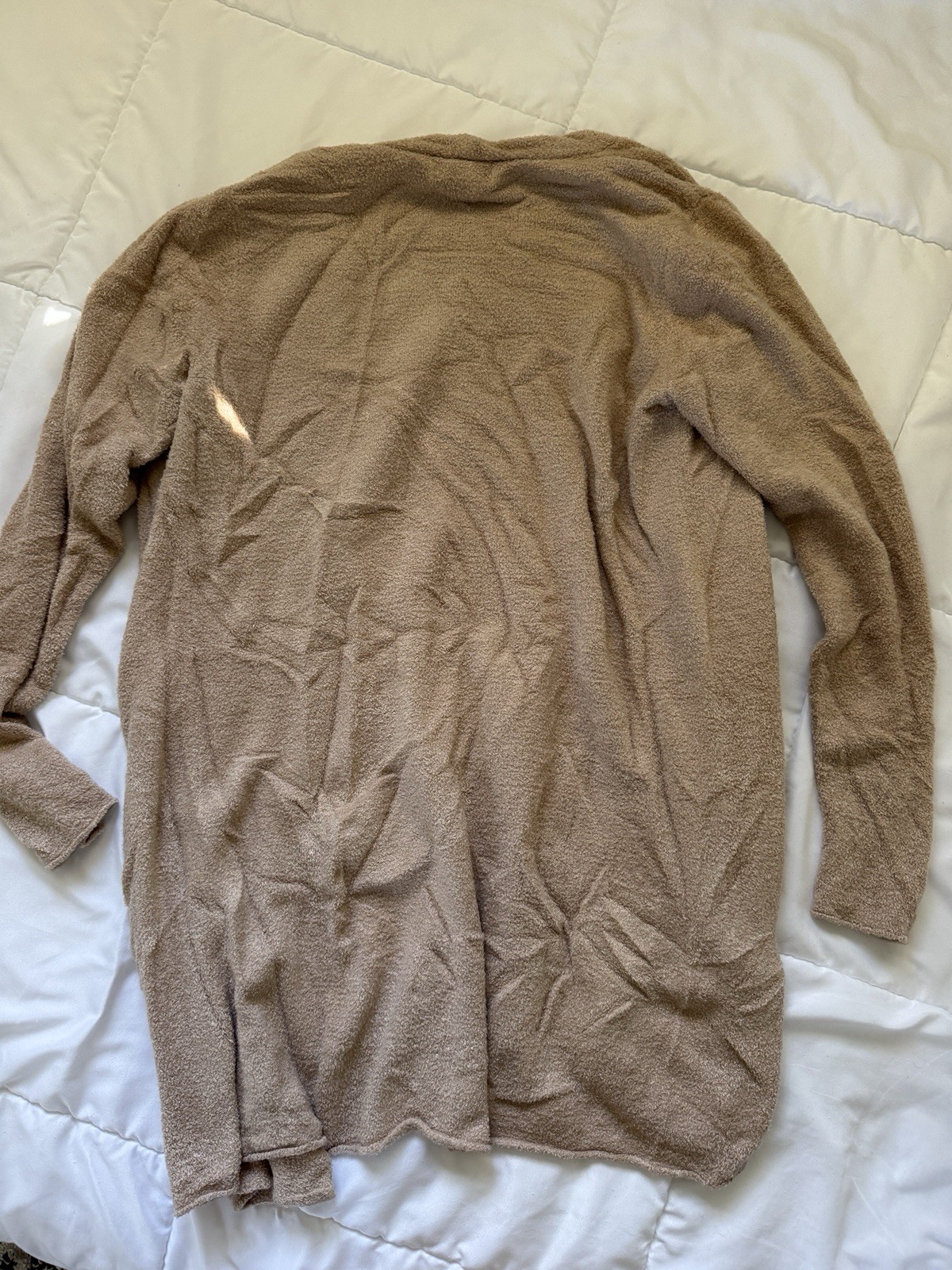 Barefoot Dreams Sweater Womens Medium Tan CozyChic Cardigan Pockets