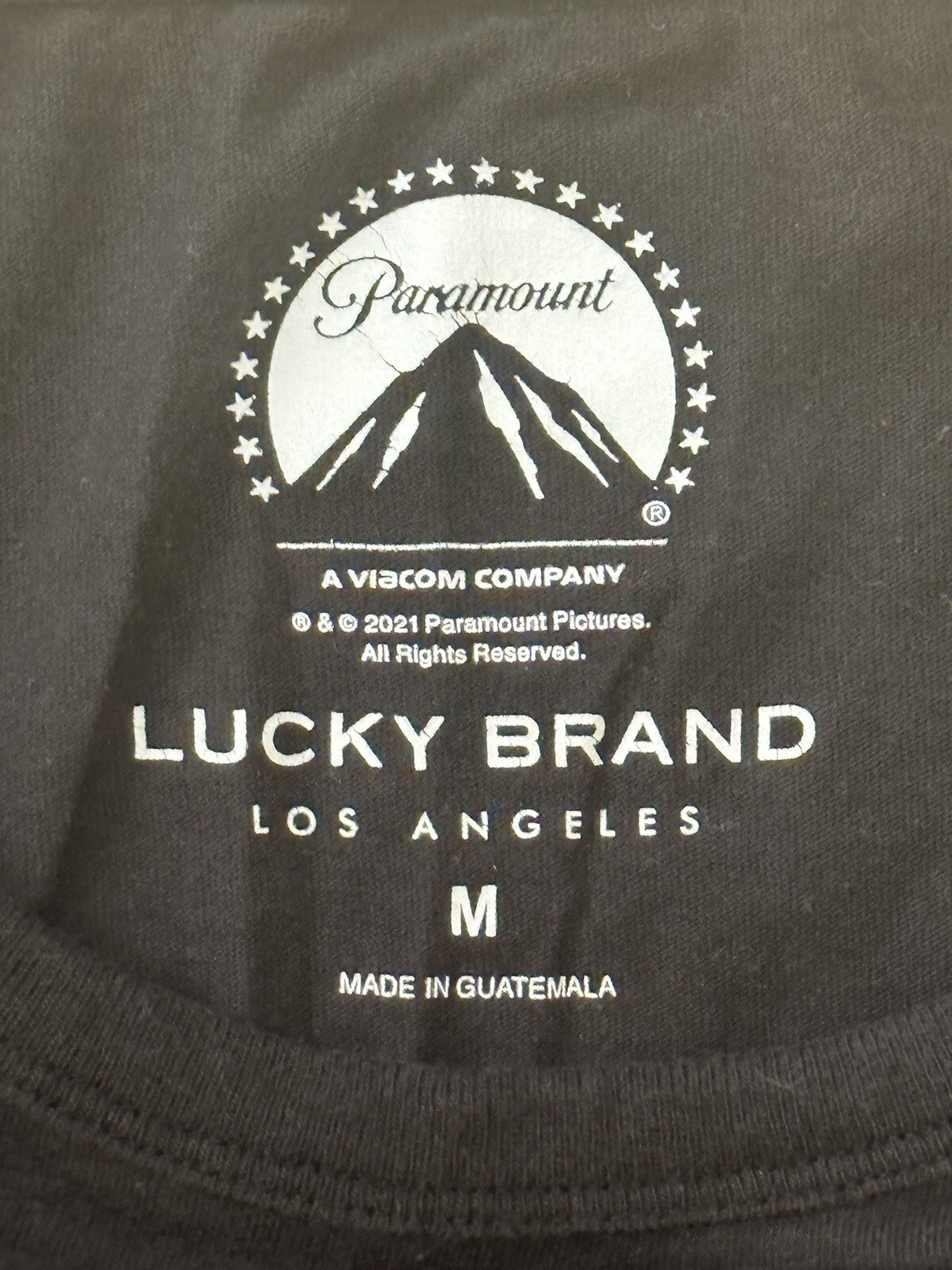 Lucky Brand T Shirt Men’s M Black The Godfather Graphic Print Tee Casual