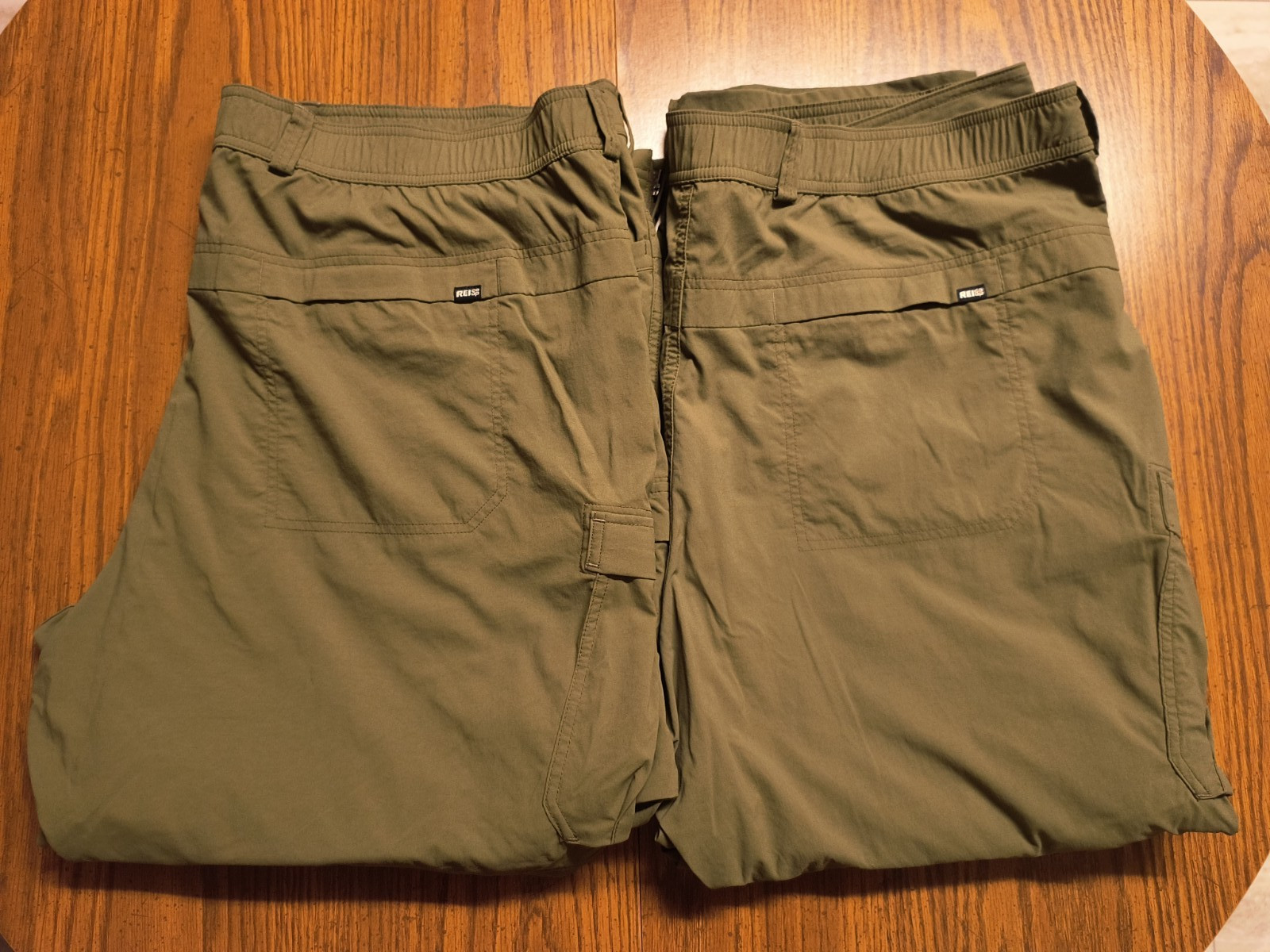 Lot of 2 Rei Co-op Convertible Pants Mens 48×30 Green Cargo 23414 Hiking