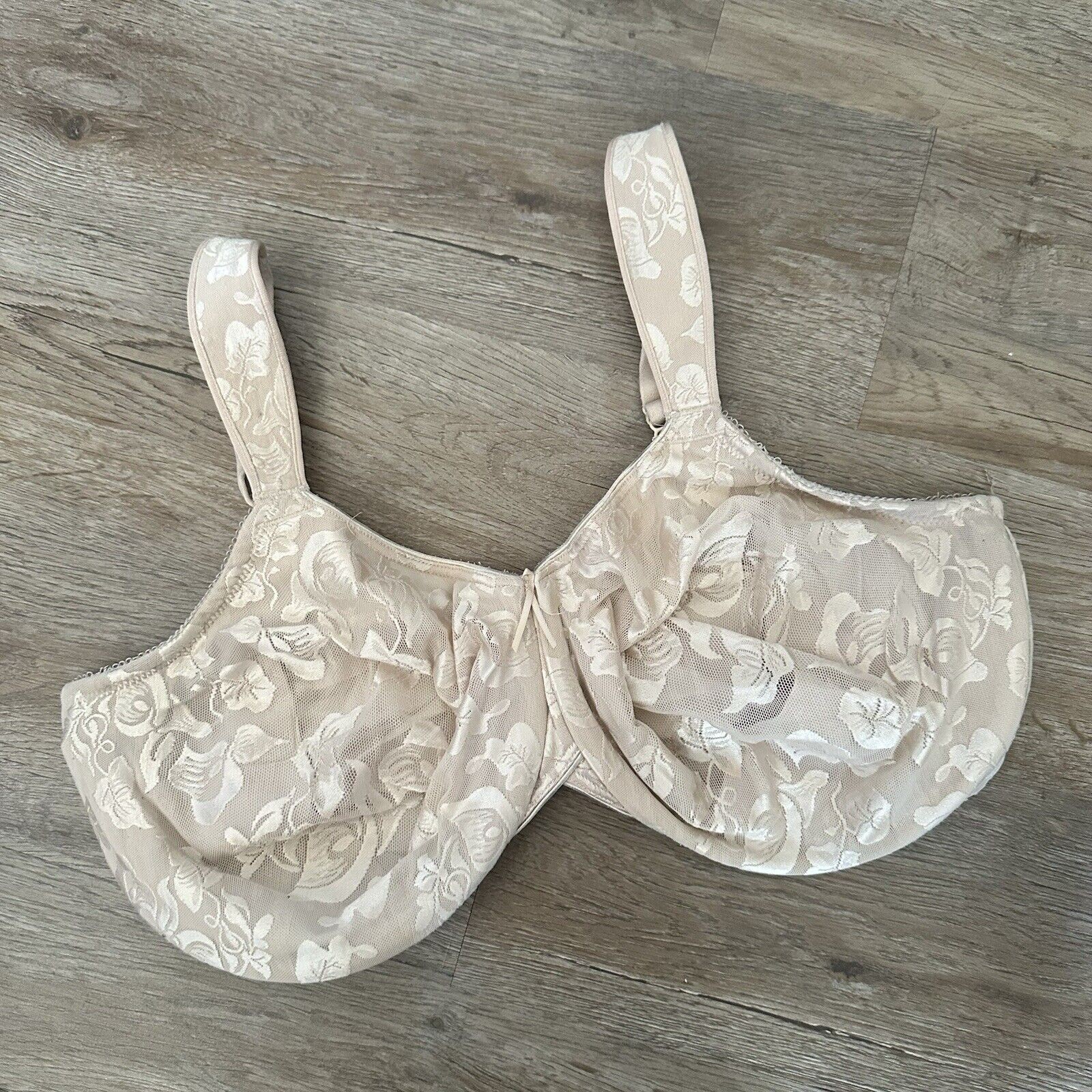 Wacoal Awareness Bra 42G Underwire Sand Satin Unlined 85567 Full Coverage $68