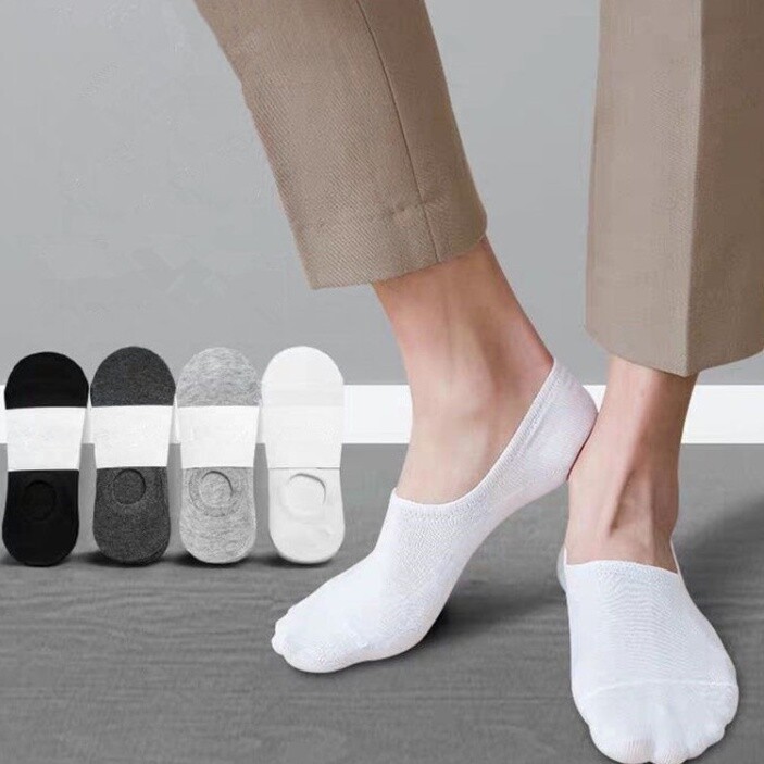 3-12 Pairs Men’s Nonslip Invisible Plain No Show Boat Low Cut Socks Size 9-13