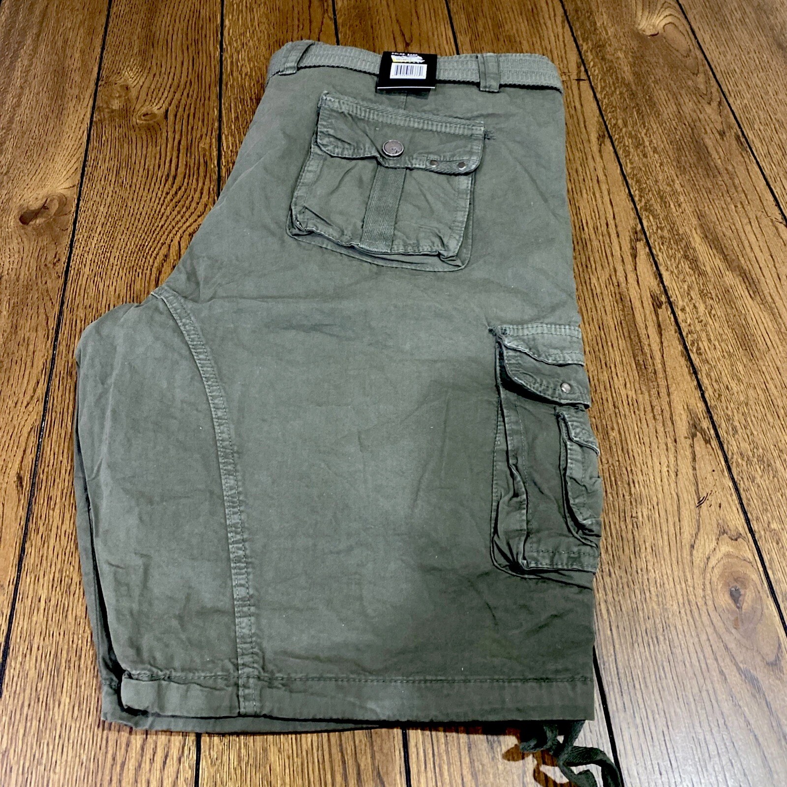 Cargo Men’s 12.5″ Inseam Knee Length Classic Fit Cotton Shorts/Sage – NEW
