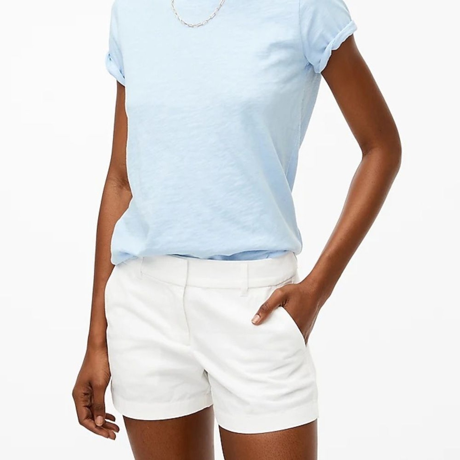 J. Crew 3.5″ Classic Chino Short in Crisp White, Size 10